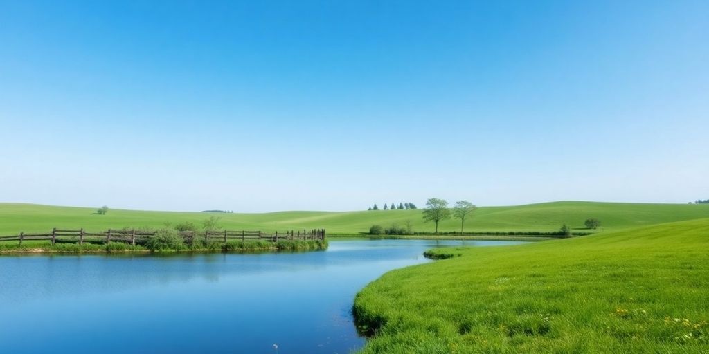 Peaceful landscape promoting mental clarity and wellbeing.