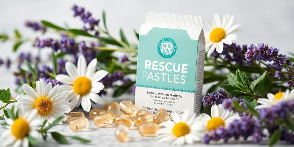 Rescue Pastilles with herbs and calming flowers.