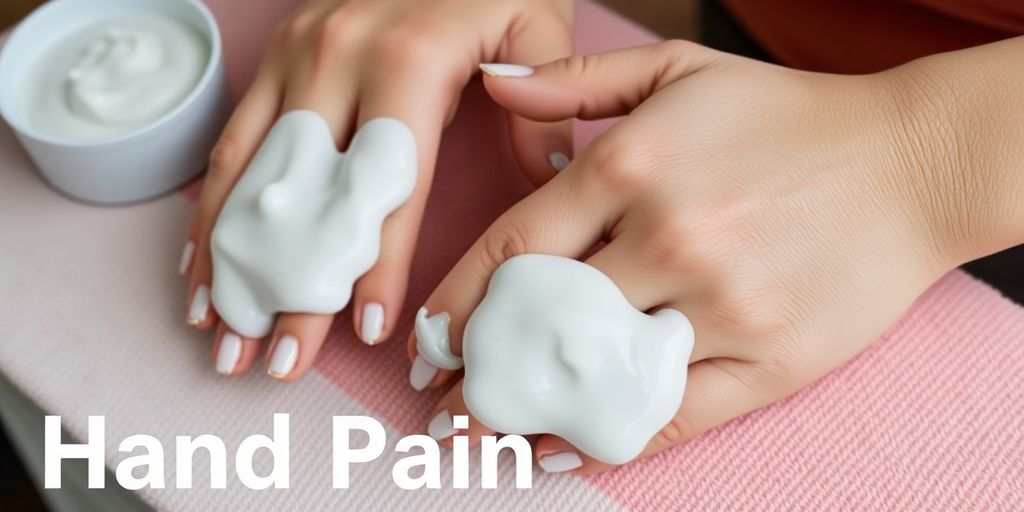 Hands being treated for pain relief and recovery.