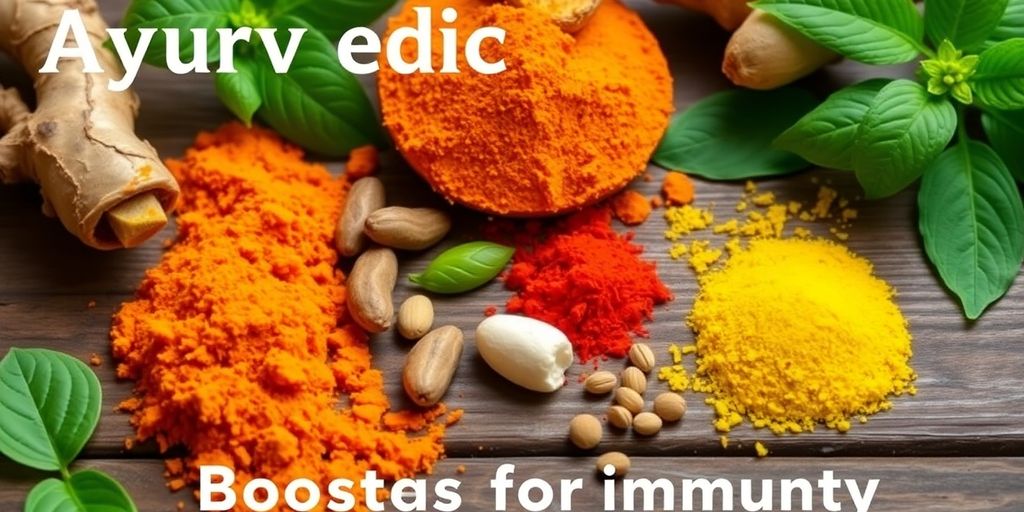 Ayurvedic herbs and spices for natural immunity support.