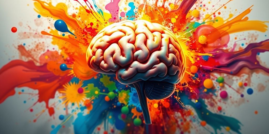 Colorful brain image symbolizing creativity and innovative thinking.