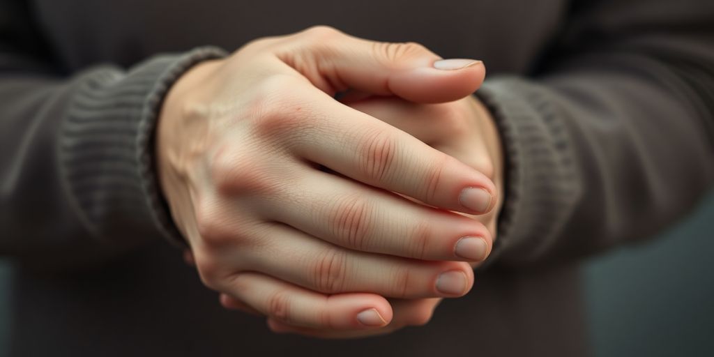 Hands with arthritis pain relief.