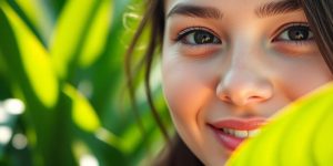 Woman with glowing skin, natural light.
