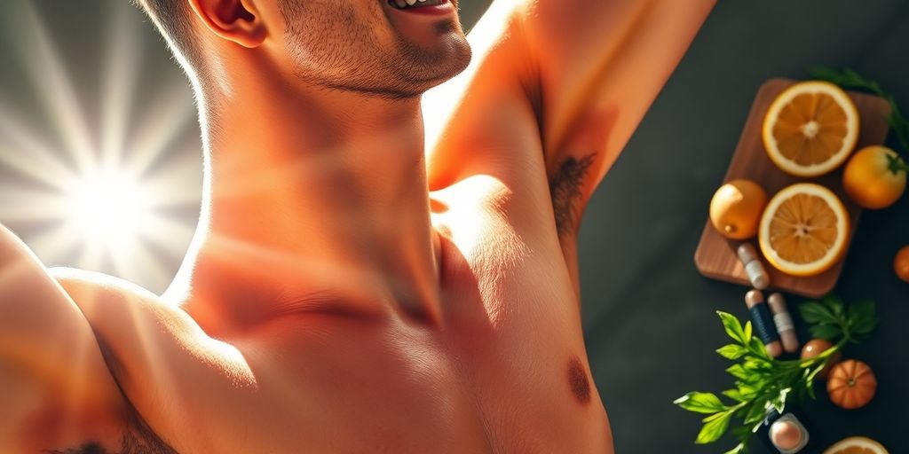 Athlete, vibrant energy, natural supplements.