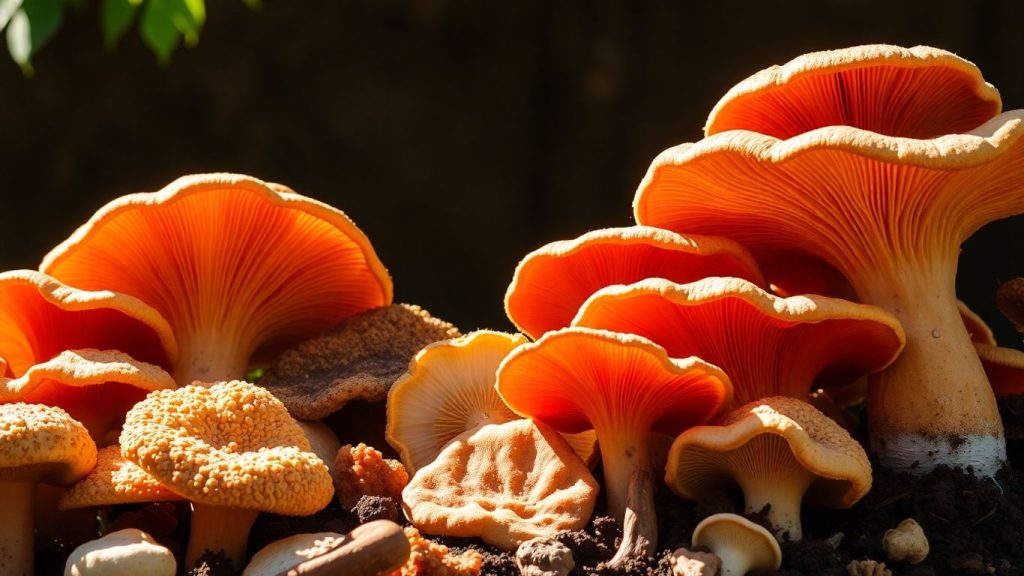 Host Defense mushrooms with sunlight